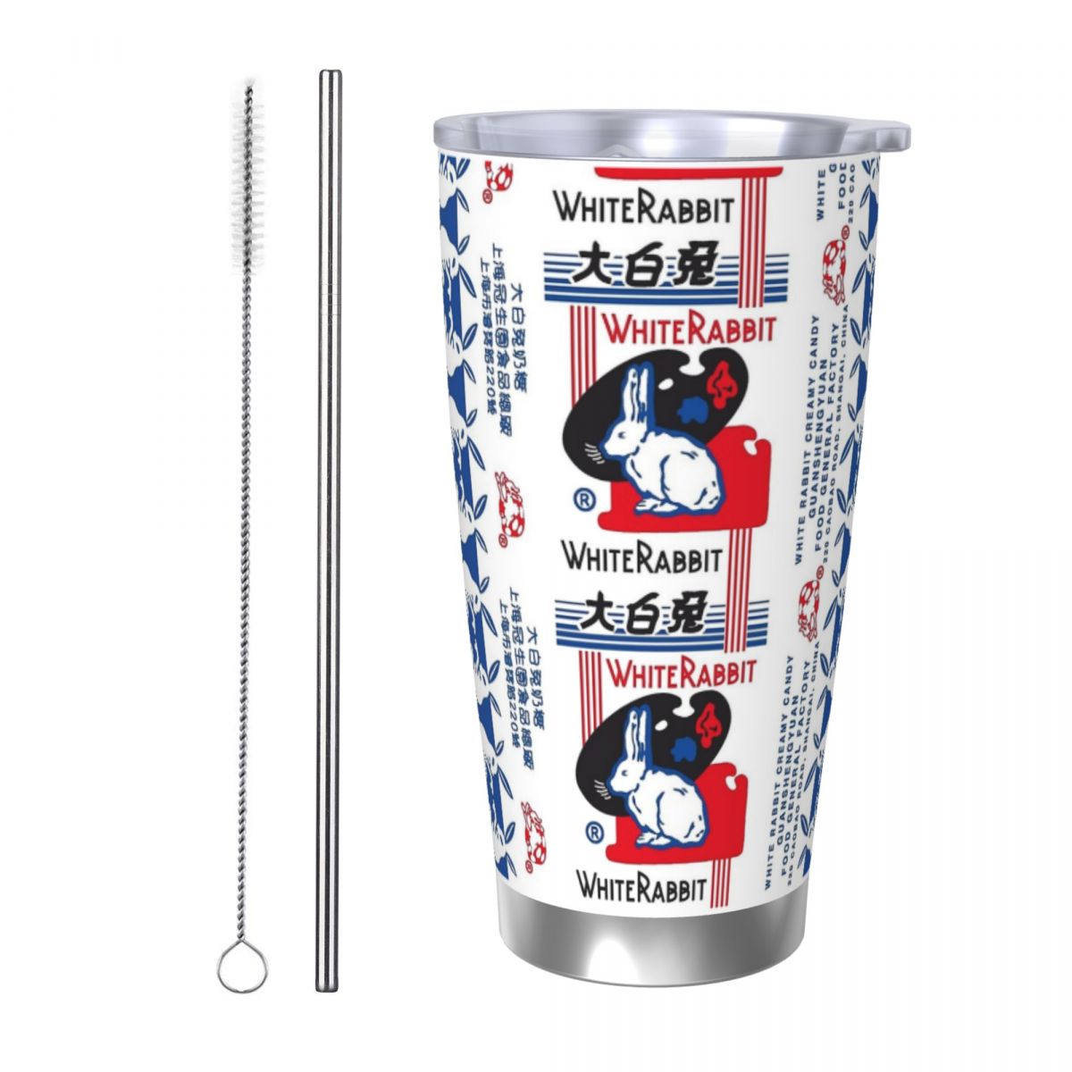 Tumbler 20Oz White - الأرنب الأبيض الحلوى الفولاذ المقاوم للصدأ